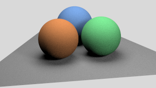 Global illumination spheres rendering.